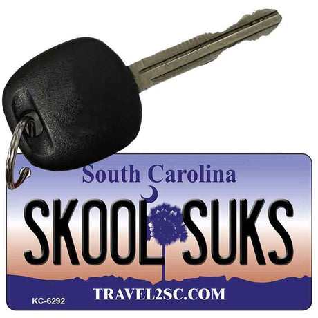 Skool Suks South Carolina License Plate Tag Key Chain KC-6292