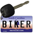 Biker South Carolina License Plate Tag Key Chain KC-6294