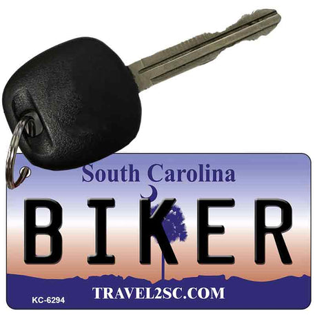 Biker South Carolina License Plate Tag Key Chain KC-6294