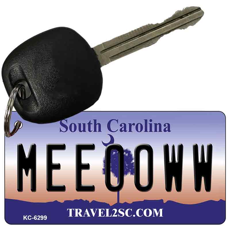 Meeooww South Carolina License Plate Tag Key Chain KC-6299