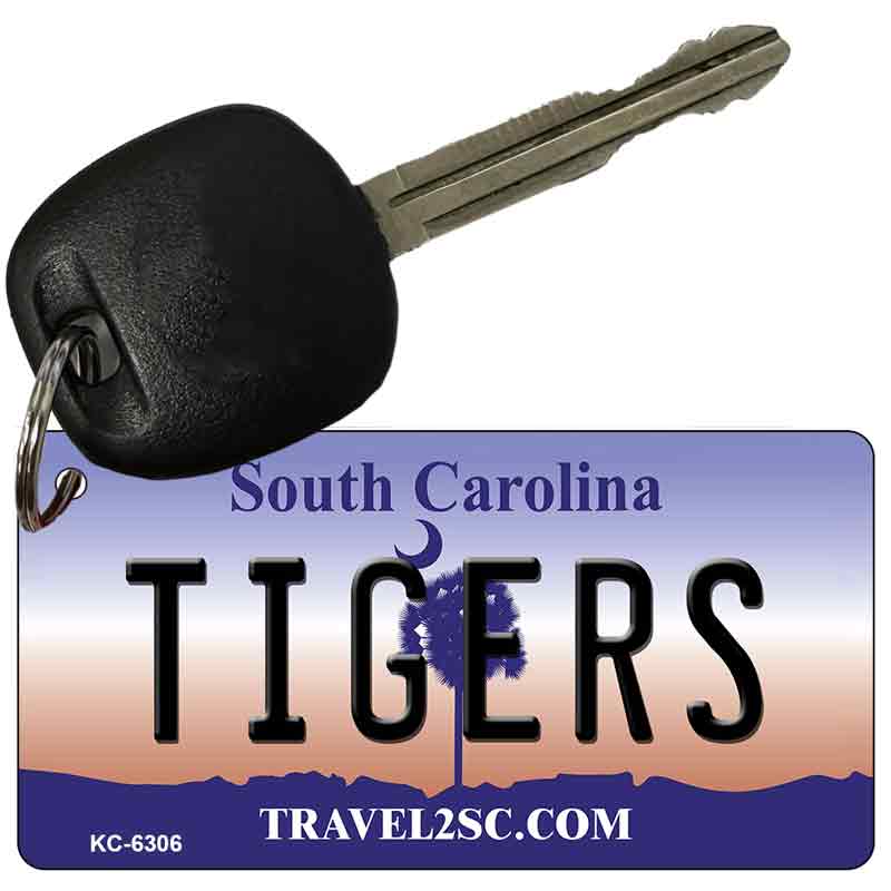 Tigers South Carolina License Plate Tag Key Chain KC-6306