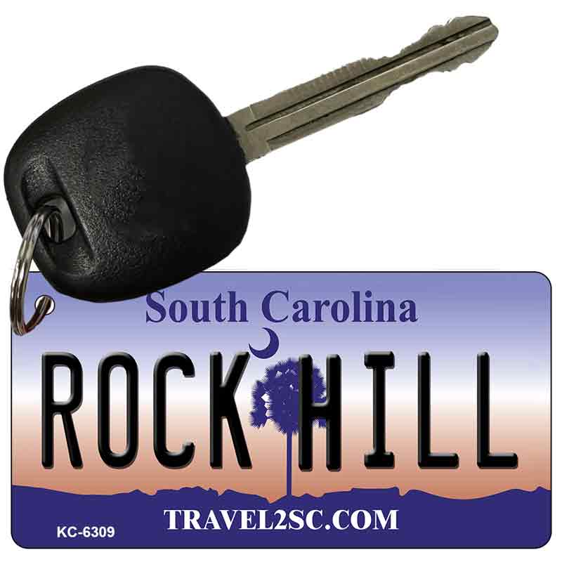 Rock Hill South Carolina License Plate Tag Key Chain KC-6309