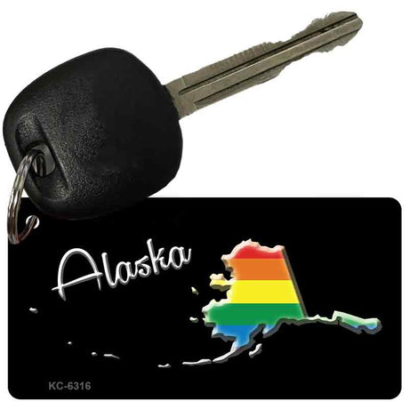 Alaska Rainbow State Novelty Aluminum Key Chain KC-6316