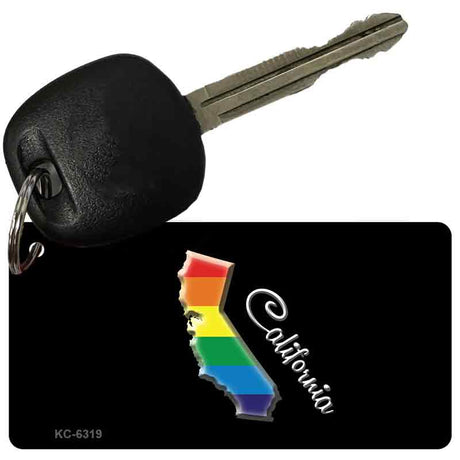 California Rainbow State Novelty Aluminum Key Chain KC-6319