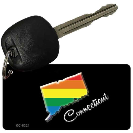 Connecticut Rainbow State Novelty Aluminum Key Chain KC-6321