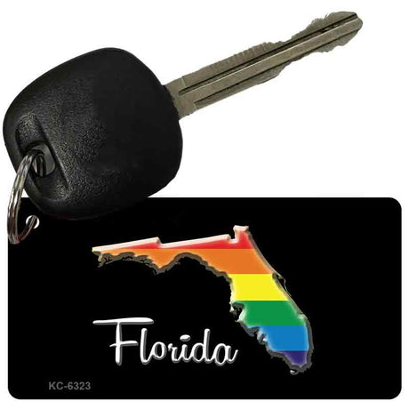 Florida Rainbow State Novelty Aluminum Key Chain KC-6323