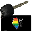 Illinois Rainbow State Novelty Aluminum Key Chain KC-6327