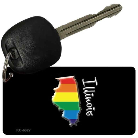 Illinois Rainbow State Novelty Aluminum Key Chain KC-6327