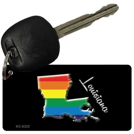 Louisiana Rainbow State Novelty Aluminum Key Chain KC-6332