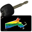 Massachusetts Rainbow State Novelty Aluminum Key Chain KC-6335