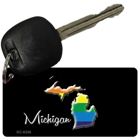 Michigan Rainbow State Novelty Aluminum Key Chain KC-6336