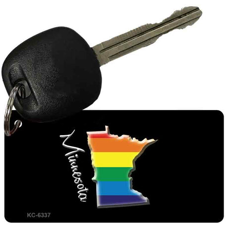 Minnesota Rainbow State Novelty Aluminum Key Chain KC-6337