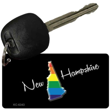 New Hampshire Rainbow State Novelty Aluminum Key Chain KC-6343