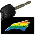 North Carolina Rainbow State Novelty Aluminum Key Chain KC-6347