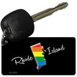 Rhode Island Rainbow State Novelty Aluminum Key Chain KC-6353