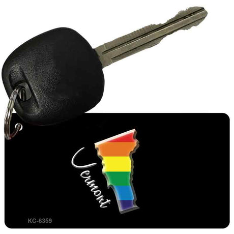 Vermont Rainbow State Novelty Aluminum Key Chain KC-6359