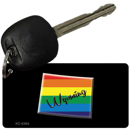 Wyoming Rainbow State Novelty Aluminum Key Chain KC-6364