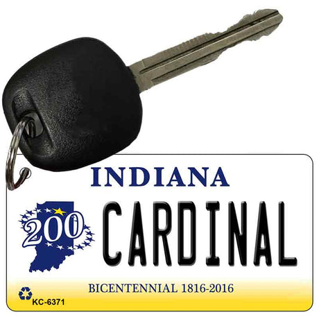 Cardinal Indiana State License Plate Tag Novelty Key Chain KC-6371