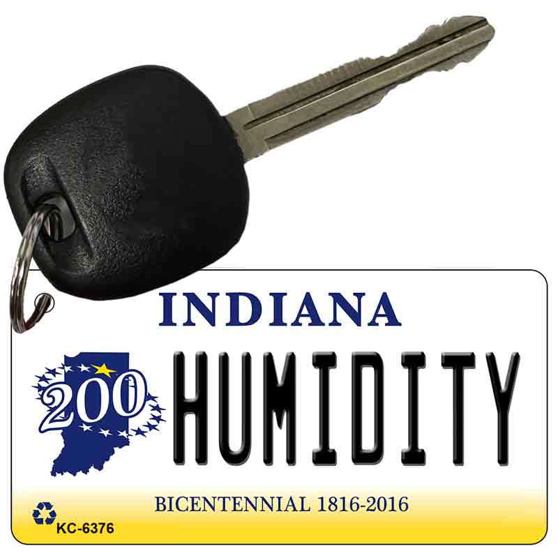 Humidity Indiana State License Plate Tag Novelty Key Chain KC-6376