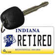 Retired Indiana State License Plate Tag Novelty Key Chain KC-6386