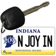 N Joy IN Indiana State License Plate Tag Novelty Key Chain KC-6389