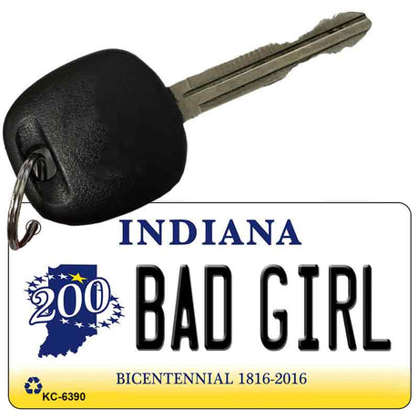 Bad Girl Indiana State License Plate Tag Novelty Key Chain KC-6390