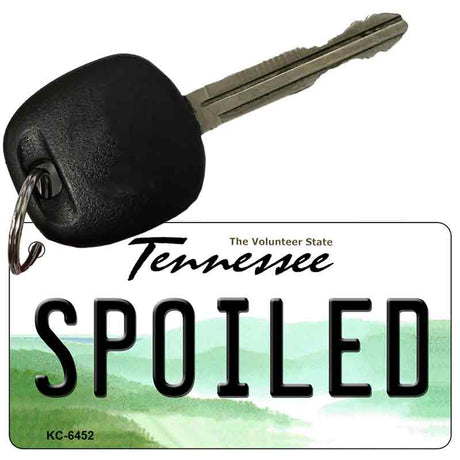 Spoiled Tennessee License Plate Tag Key Chain KC-6452