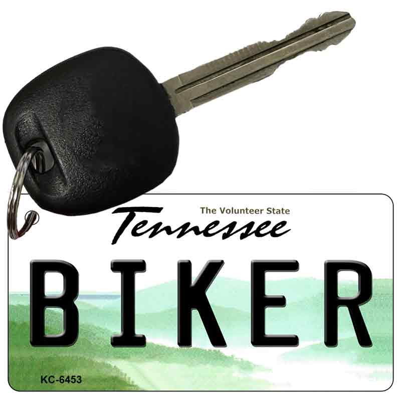 Biker Tennessee License Plate Tag Key Chain KC-6453