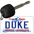 Duke North Carolina State License Plate Tag Key Chain KC-6462