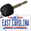 East Carolina State License Plate Tag Key Chain KC-6463