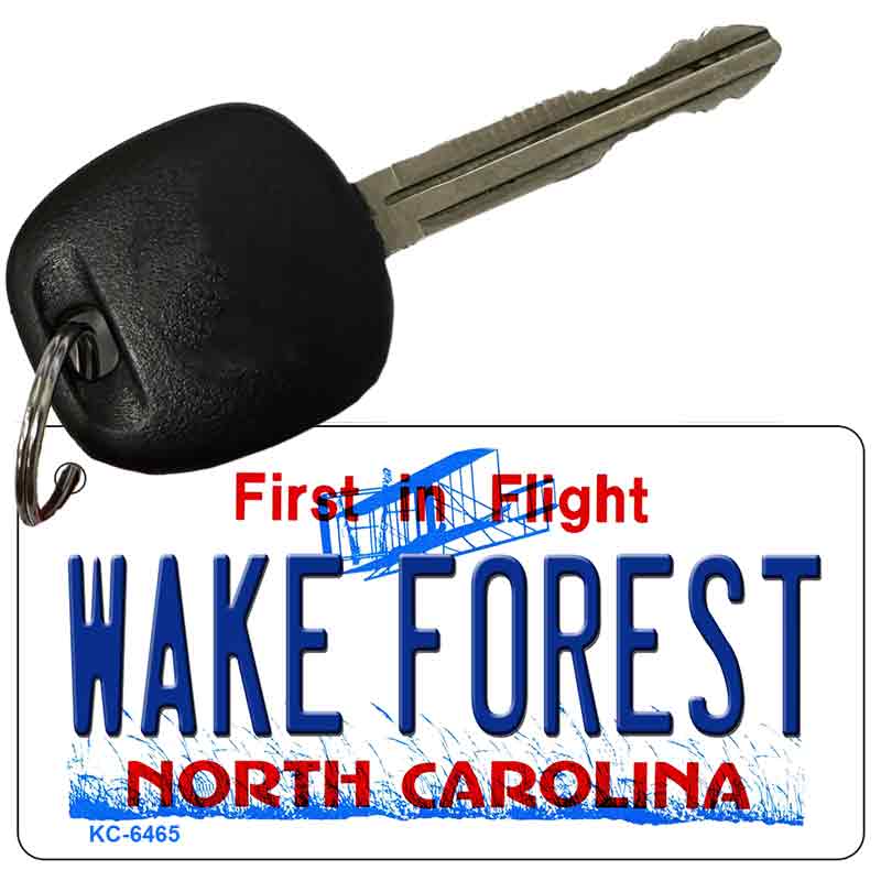 Wake Forest North Carolina State License Plate Tag Key Chain KC-6465