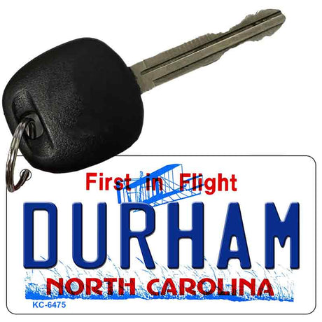 Durham North Carolina State License Plate Tag Key Chain KC-6475