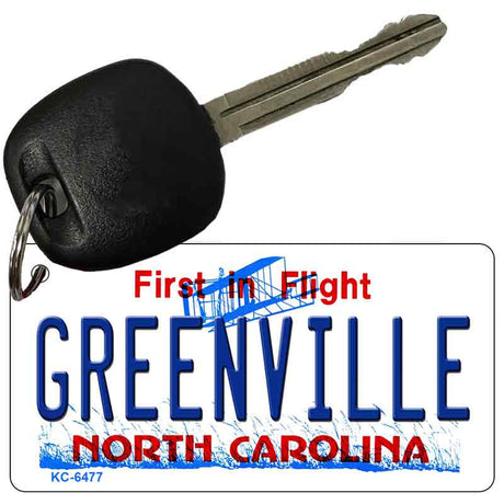 Greenville North Carolina State License Plate Tag Key Chain KC-6477