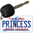 Princess North Carolina State License Plate Tag Key Chain KC-6487