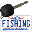 Fishing North Carolina State License Plate Tag Key Chain KC-6494