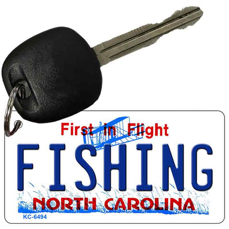 Fishing North Carolina State License Plate Tag Key Chain KC-6494