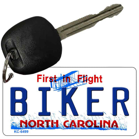 Biker North Carolina State License Plate Tag Key Chain KC-6499