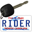 Rider North Carolina State License Plate Tag Key Chain KC-6500