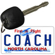 Coach North Carolina State License Plate Tag Key Chain KC-6503