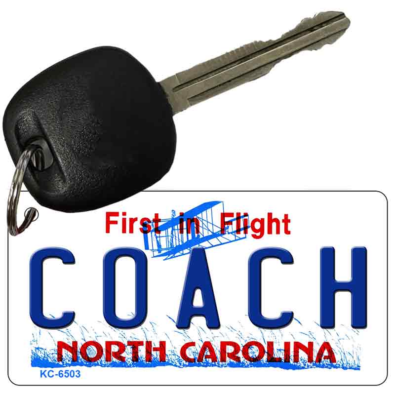 Coach North Carolina State License Plate Tag Key Chain KC-6503