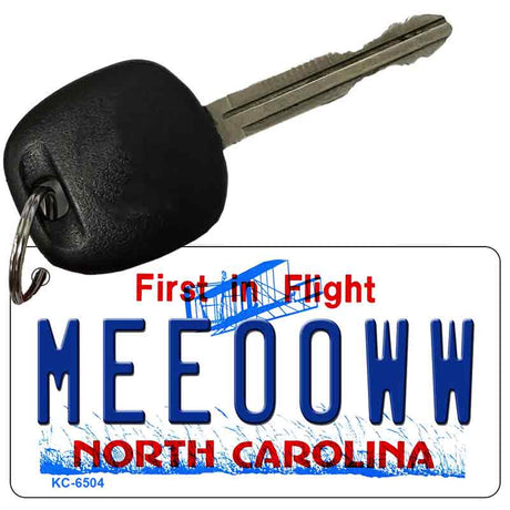 Meeooww North Carolina State License Plate Tag Key Chain KC-6504