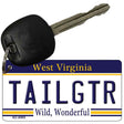 Tailgtr West Virginia License Plate Tag Key Chain KC-6505