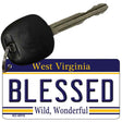 Blessed West Virginia License Plate Tag Key Chain KC-6510