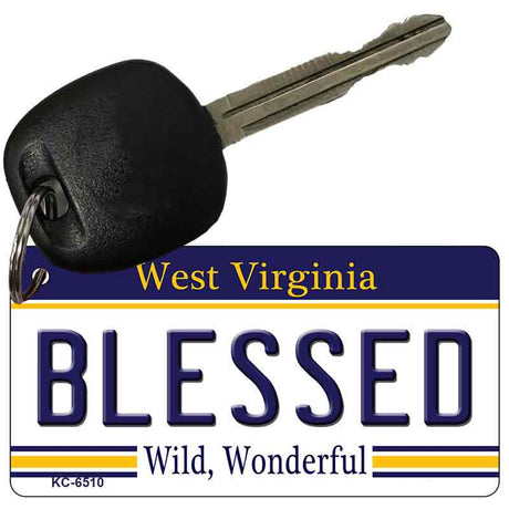 Blessed West Virginia License Plate Tag Key Chain KC-6510