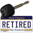 Retired West Virginia License Plate Tag Key Chain KC-6511