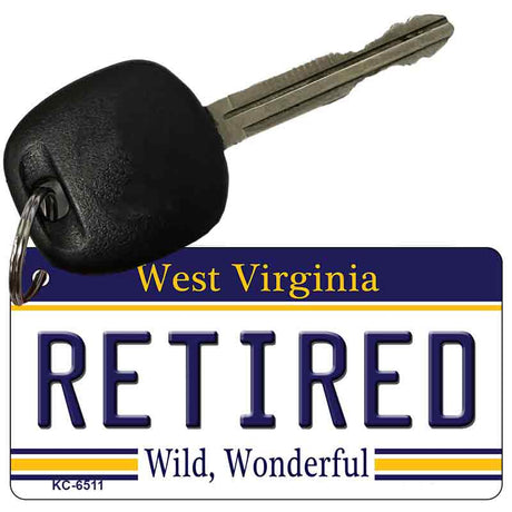 Retired West Virginia License Plate Tag Key Chain KC-6511