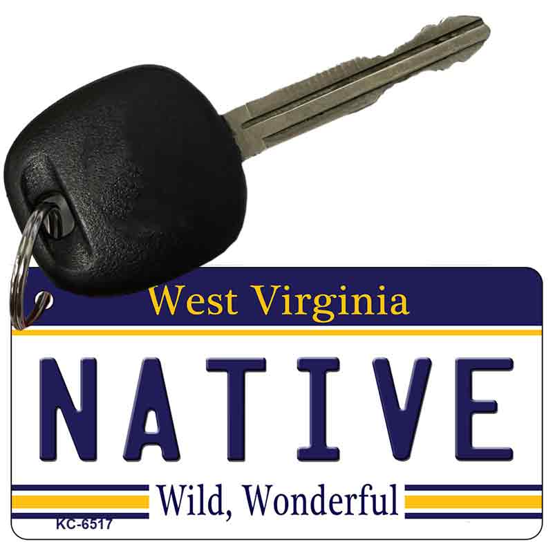 Native West Virginia License Plate Tag Key Chain KC-6517