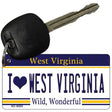 I Love West Virginia License Plate Tag Key Chain KC-6520