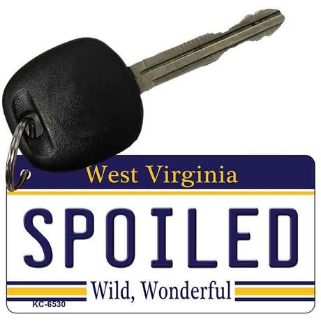 Spoiled West Virginia License Plate Tag Key Chain KC-6530