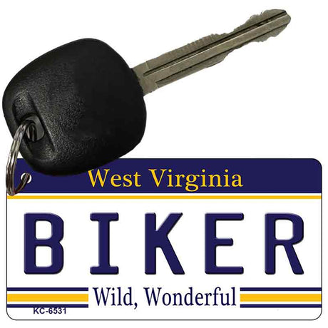 Biker West Virginia License Plate Tag Key Chain KC-6531